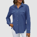 Thea | Women's Elegant Perfect Blouse with Chest Pockets