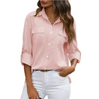 Thea | Women's Elegant Perfect Blouse with Chest Pockets