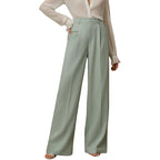 Valoris | High-Waisted Pleated Wide Leg Trousers