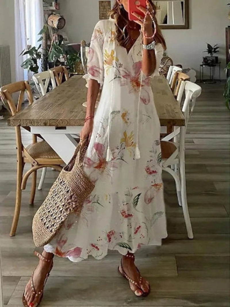 Ophelia | Women's Printed Summer Maxi Dress