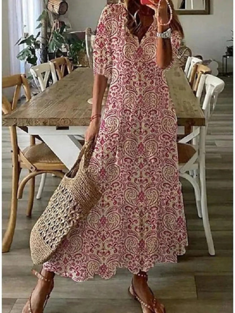 Ophelia | Women's Printed Summer Maxi Dress