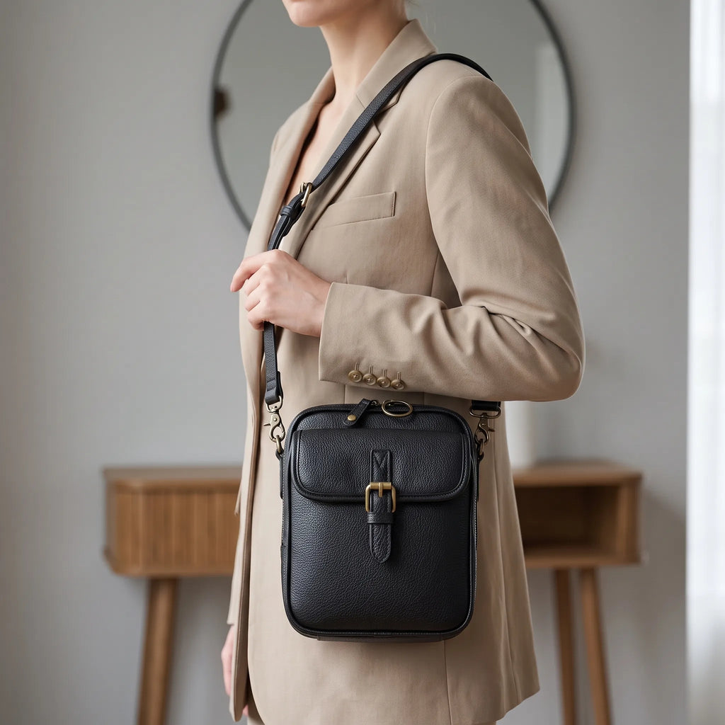 Vellina - Structured Rectangular Crossbody Bag
