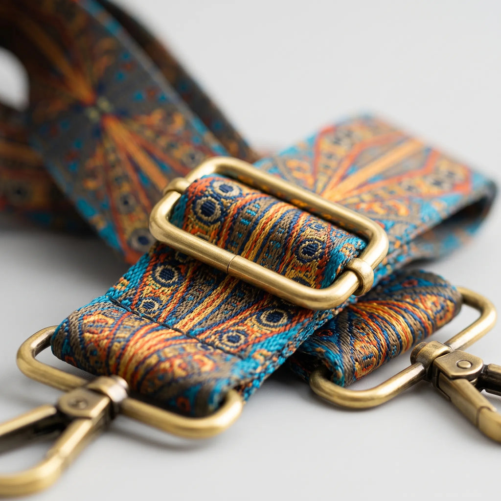 Vintalia - Patterned Strap Vintage Crossbody Bag