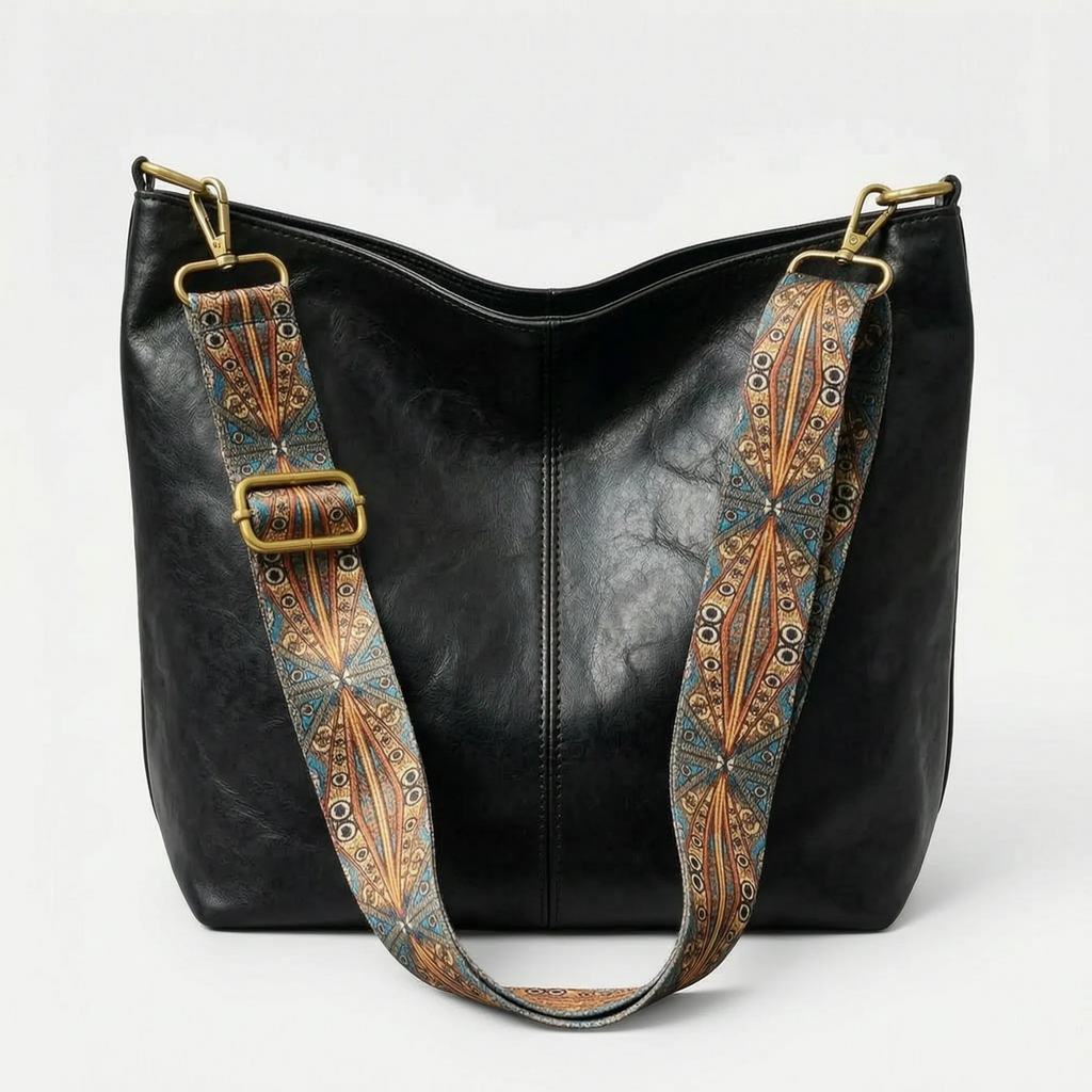 Vintalia - Patterned Strap Vintage Crossbody Bag