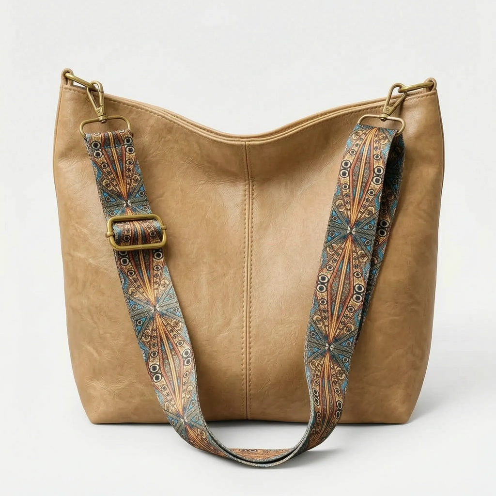 Vintalia - Patterned Strap Vintage Crossbody Bag