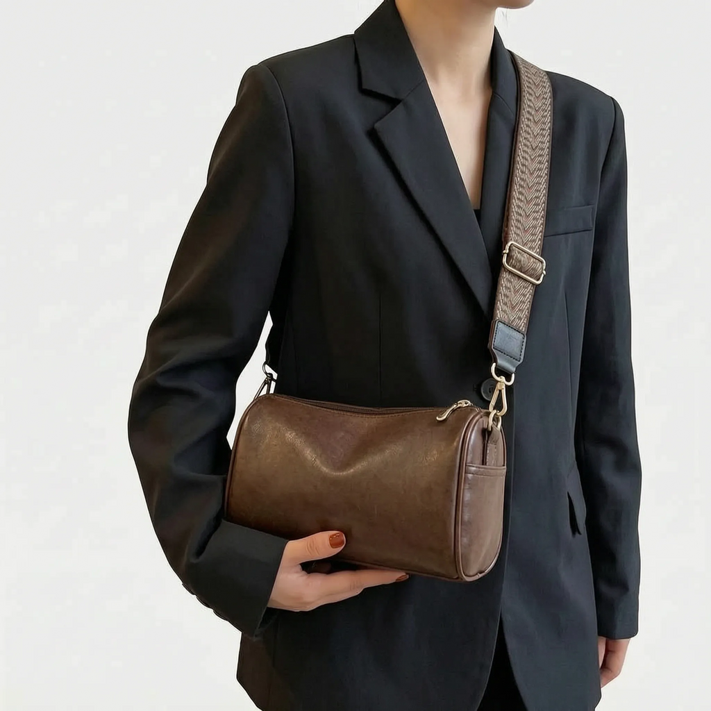 Vivera - Structured Vintage Silhouette Daily Crossbody Bag