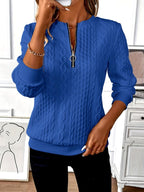 Wren - Women's Cozy Textured Quarter Zip Sweater