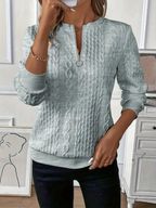 Wren - Women's Cozy Textured Quarter Zip Sweater