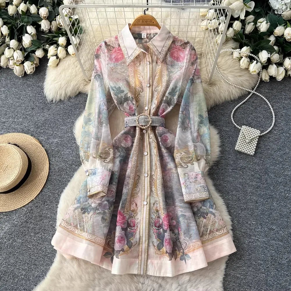 Wren | Women's Elegant Floral Long Sleeve Dress