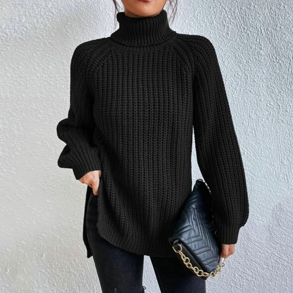 Xanthe - Women's Cozy Turtle Neck Sweater with Textured Knit