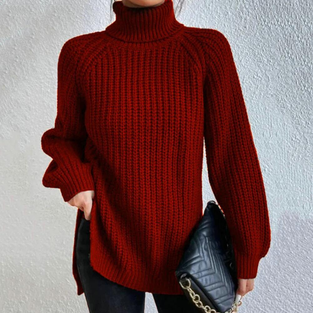 Xanthe - Women's Cozy Turtle Neck Sweater with Textured Knit