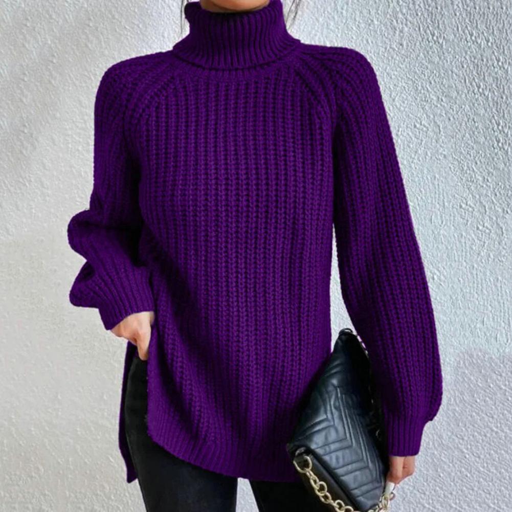 Xanthe - Women's Cozy Turtle Neck Sweater with Textured Knit
