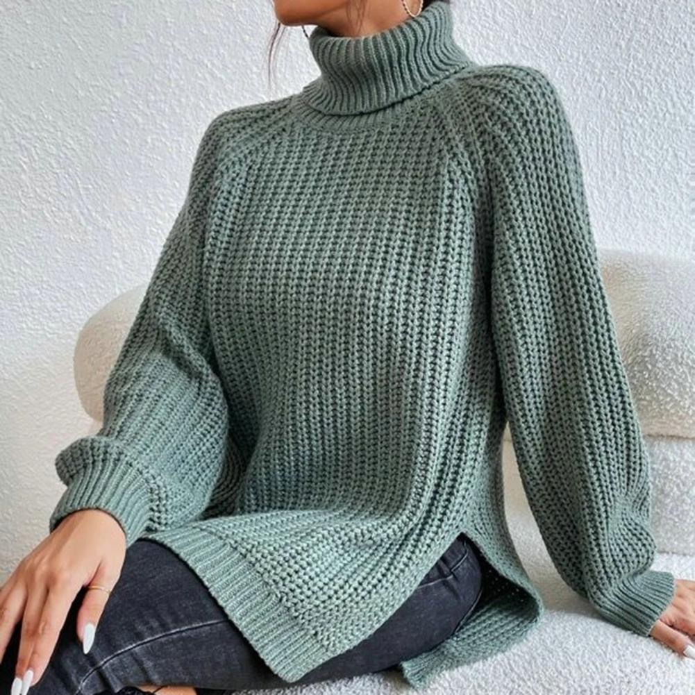 Xanthe - Women's Cozy Turtle Neck Sweater with Textured Knit