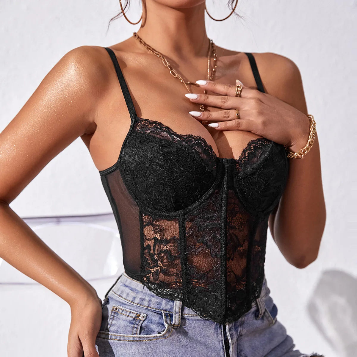 Yael | Women's Stylish Lace Corset Top