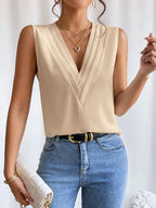 Zaria - Women's Elegant V-Neck Blouse