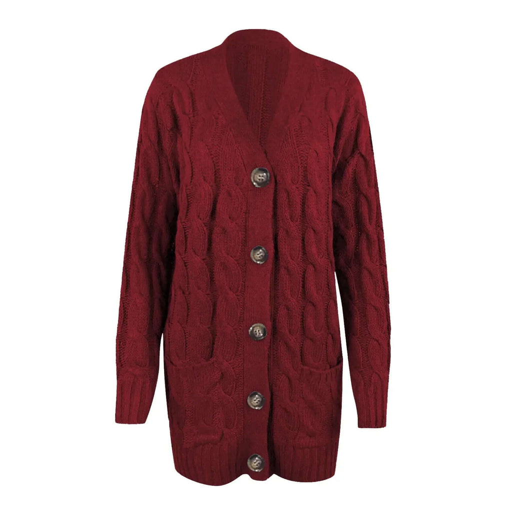 Zoey - Women's Cozy Cable Knit Cardigan
