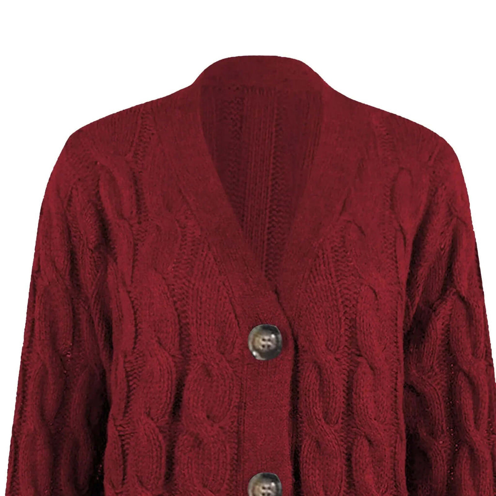 Zoey - Women's Cozy Cable Knit Cardigan